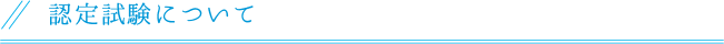 認定試験について